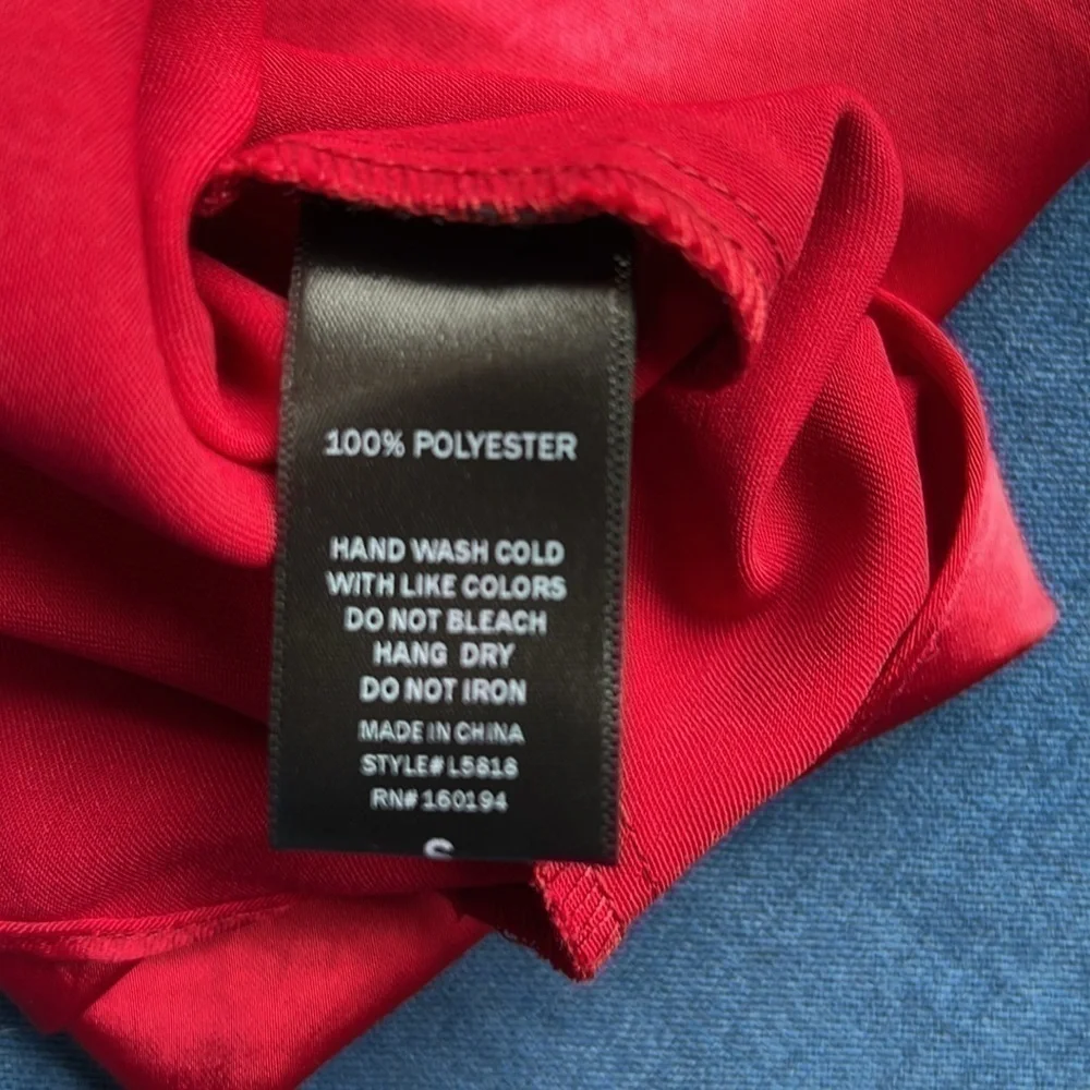 NWT draped cami holiday cherry Red base layer winter‎ glam small